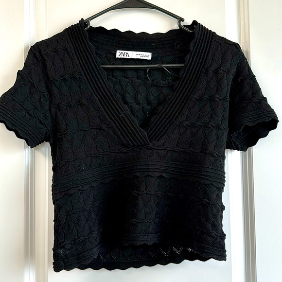 Zara Cropped Shirt - Picture 1 of 6